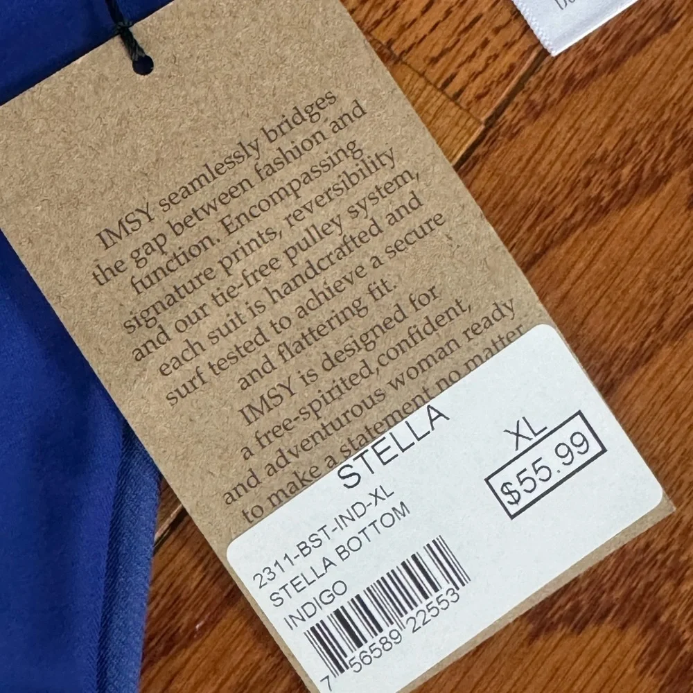 IMSY Swimwear Stella‎ Women's Bikini Bottoms - Indigo - New